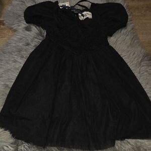 Elegant Black Kids Dress 2-3Y